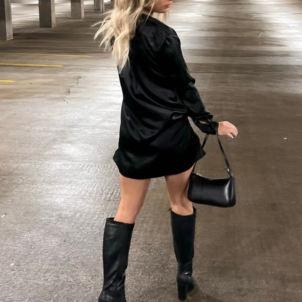 Princess Polly button up black dress